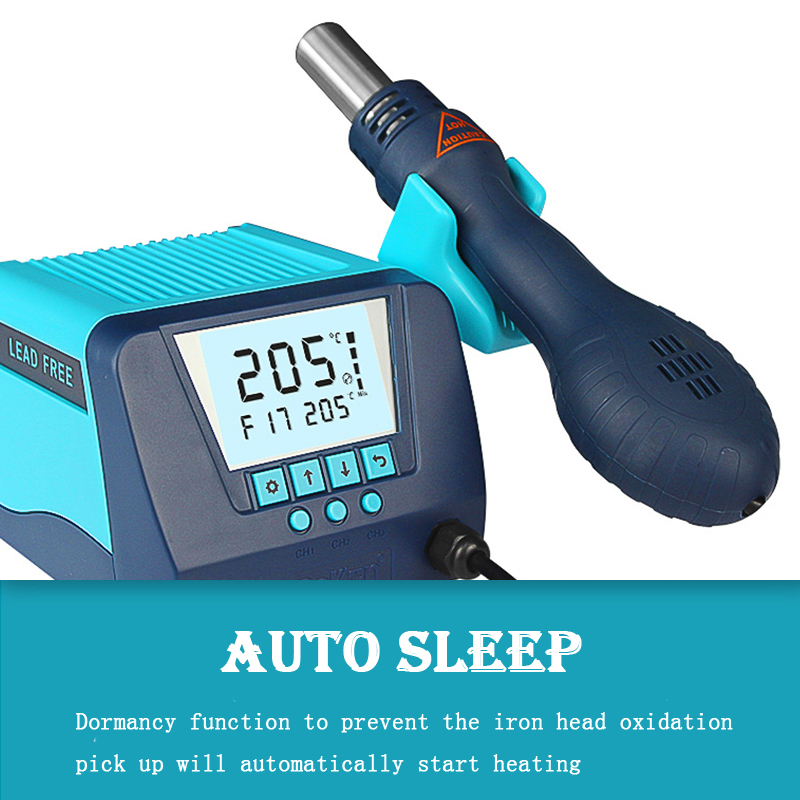 Bk880 сварочная станция с горячим воздухом, 550 Вт, высокочастотный электрический утюг с постоянной температурой, цифровой дисплей, вихретоковый вентилятор